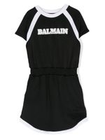 Balmain Kids robe à logo imprimé - Noir