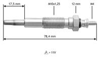 Gloeibougie VALEO, Spanning (Volt)11V, u.a. für Mitsubishi, Proton - thumbnail