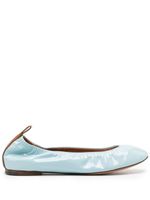 Lanvin patent leather ballerina shoes - Bleu