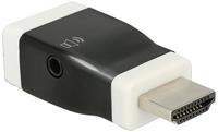 DELOCK Adapter HDMI-A-stekker > VGA-aansluiting met audio (schroefloos)