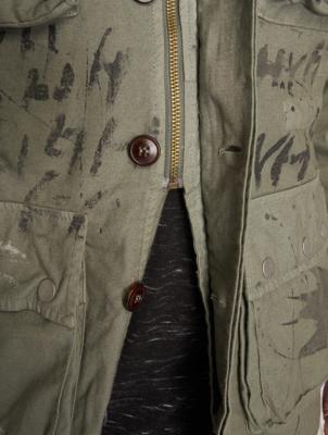 VSCT Clubwear / Zomerjas Handpaint Military in grijs VSCT Clubwear / Zomerjas Handpaint Military in grijs