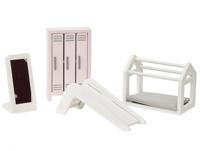 byAstrup houten poppenhuis speelkamer 4 delig wit