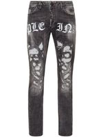 Philipp Plein jean droit à logo imprimé - Gris - thumbnail