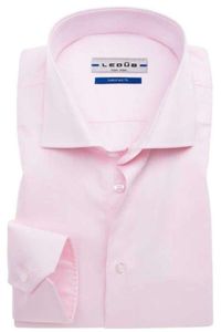 Ledȗb Tailored Fit Overhemd roze, Effen