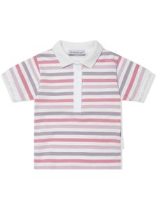 Moncler Enfant polo à rayures - Blanc