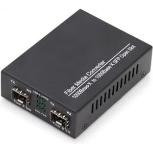 Digitus DN-82133 netwerk media converter 1000 Mbit/s 1550 nm Multimode, Single-mode Zwart