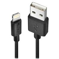 LINDY 0,5 m USB naar Lightning-kabel, zwart
