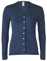 Cardigan - Vest Zijde Wol Engel Natur, Kleur Navy blauw, Maat 46/48 - Extra Large - thumbnail