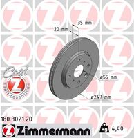 Remschijf COAT Z ZIMMERMANN, Remschijftype: Buiten geventileerd, u.a. für Citroën, Peugeot, Toyota - thumbnail