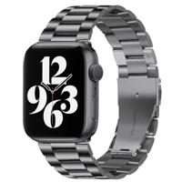 By Qubix - Stalen schakelband - Space Grey - Compatible met Apple watch 38mm / 40mm / 41mm / 42mm - Compatible Apple watch bandjes