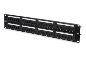 Digitus DN-91548U 48 poorten Netwerkpatchpaneel 483 mm (19) CAT 5e 2 HE Zwart