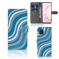 Samsung Note 10 Lite Telefoon Hoesje Waves Blue - thumbnail