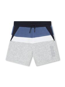 BOSS Kidswear short colour block à logo imprimé - Gris