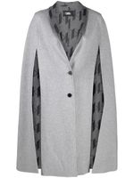 Karl Lagerfeld cape réversible en maille intarsia - Gris