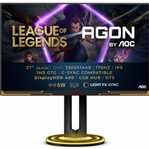 AOC AGON PRO AG275QXL 27 Quad HD 170Hz IPS Monitor - Zwart, Goud