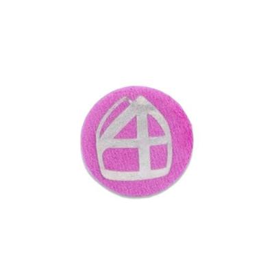 Button met mijter pink Button met mijter pink