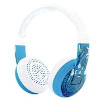 ONANOFF BuddyPhones WAVE, Bluetooth-kinderhoofdtelefoon met volumebegrenzing, 20 uur batterijduur, 4 volumemodi: 75 dB, 85 dB en 94 dB reizen, resp. leermodus, extra kabel voor audio sharing, blauw