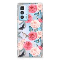 Motorola Edge 20 Pro TPU Case Butterfly Roses