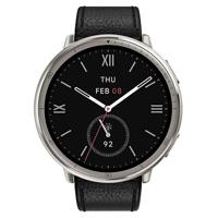 Amazfit Active 2 Round NFC Zwart Leer, Normaal