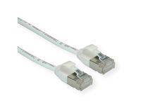 ROLINE F/UTP DataCenter Patchkabel Cat.6A (Class EA), LSOH, extra dun, wit, 0,15 m - thumbnail