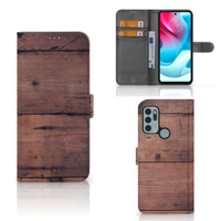 Motorola Moto G60s Book Style Case Old Wood