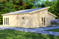 Chalet Lorenzo 930x810 cm - 68mm dikte - incl. houten binnenvloer - Van Kooten