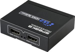 SpeaKa Professional SP-HDS-110 1 + 2 poorten HDMI-splitter 3840 x 2160 Pixel Zwart