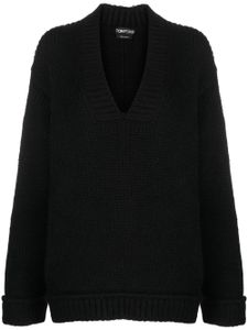 TOM FORD pull à col v - Noir