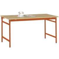 Manuflex BB3035.2001 Bijzettafel basis stationair met multiplex tafelblad in roodoranje RAL 2001, bxdxh: 1250 x 600 x 780 mm Rood-oranje (RAL 2001)