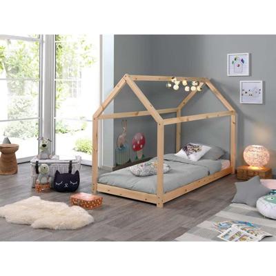Leen Bakker - Vipack Bed Cabane - Naturel - 90x200 Cm - Grenenhout - Bruin