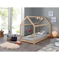 Leen Bakker - Vipack Bed Cabane - Naturel - 90x200 Cm - Grenenhout - Bruin