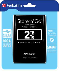 Verbatim Store n Go 2 TB Externe harde schijf (2,5 inch) USB 3.2 Gen 1 (USB 3.0) Zwart 53177