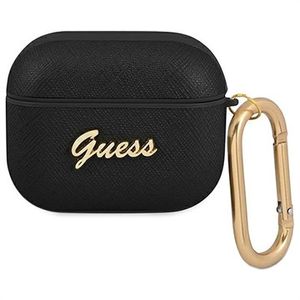 Guess Saffiano Script AirPods 3 Case - Zwart