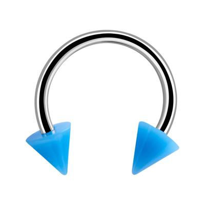 Circular barbell met cones Chirurgisch staal 316L / Acryl Circular Barbells Circular barbell met cones Chirurgisch staal 316L / Acryl Circular Barbells