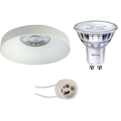 Philips - Led Spot Set - Sceneswitch 827 36d - Pragmi Vrito Pro - Gu10 Fitting - Dimbaar - Inbouw Rond - Mat Wit -