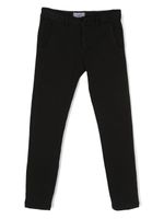 Paolo Pecora Kids pantalon en coton à coupe slim - Noir