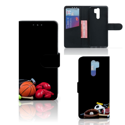 Xiaomi Redmi 9 Wallet Case met Pasjes Sports Xiaomi Redmi 9 Wallet Case met Pasjes Sports