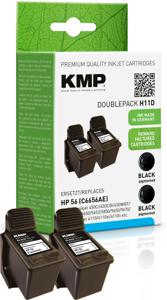 KMP Inktcartridge vervangt HP 56, C6656AE Compatibel 2-pack Zwart H11D 0995,4021