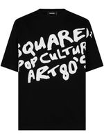 DSQUARED2 t-shirt en coton à slogan imprimé - Noir