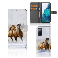 Samsung Galaxy S20 FE Telefoonhoesje met Pasjes Paarden - thumbnail