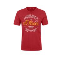 s.Oliver T-shirt met printopdruk rood