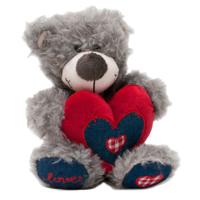 Verhaak knuffelbeer Love junior 18 cm pluche grijs
