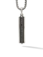 David Yurman collier en argent Deco Ingot à pendentif serti de diamants