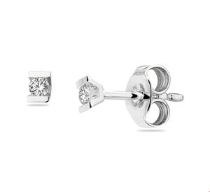 TFT Oorknoppen Diamant 0.08 Ct. Witgoud Glanzend 3.3 mm x 2.4 mm