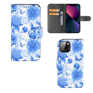 Hoesje voor iPhone 13 Mini Flowers Blue