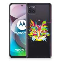 Motorola Moto G 5G Telefoonhoesje met Naam Cat Color