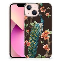 iPhone 13 mini TPU Hoesje Pauw met Bloemen