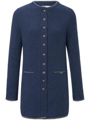 Lange blazer Lotte 100% scheerwol Van Giesswein blauw Lange blazer Lotte 100% scheerwol Van Giesswein blauw