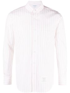 Thom Browne striped long-sleeve cotton shirt - Blanc