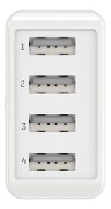 Ansmann HomeCharger HC430 USB-oplader 30 W Thuis Uitgangsstroom (max.) 6000 mA Aantal uitgangen: 4 x USB 2.0 bus A